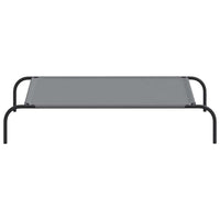 Cuccia per Cani Rialzata Grigia 110x65x20cm Tela Oxford/Acciaio 42000847