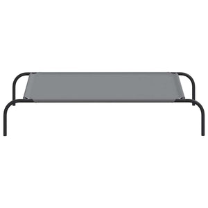 Cuccia per Cani Rialzata Grigia 110x65x20cm Tela Oxford/Acciaio 42000847