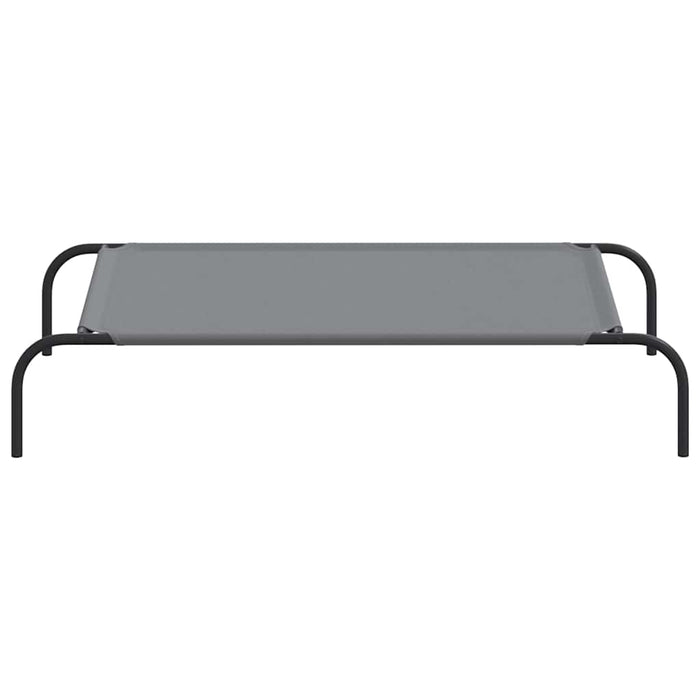 Cuccia per Cani Rialzata Grigia 110x65x20cm Tela Oxford/Acciaio 42000847