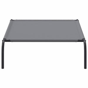 Cuccia per Cani Rialzata Grigia 110x65x20cm Tela Oxford/Acciaio 42000847