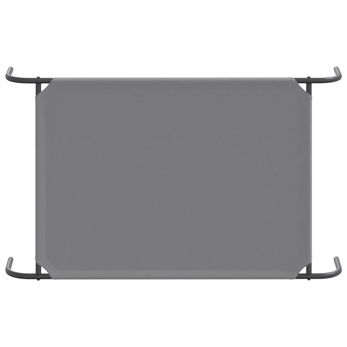 Cuccia per Cani Rialzata Grigia 110x65x20cm Tela Oxford/Acciaio 42000847
