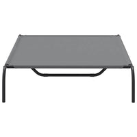 Cuccia per Cani Rialzata Grigia 130x80x20cm Tela Oxford/Acciaio