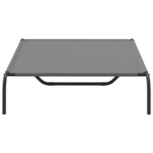 Cuccia per Cani Rialzata Grigia 130x80x20cm Tela Oxford/Acciaio