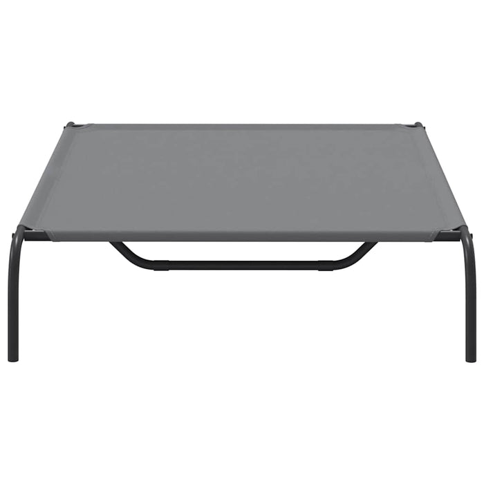 Cuccia per Cani Rialzata Grigia 130x80x20cm Tela Oxford/Acciaio
