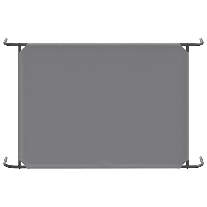 Cuccia per Cani Rialzata Grigia 130x80x20cm Tela Oxford/Acciaio 42000848