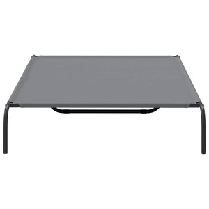Cuccia per Cani Rialzata Grigia 150x90x20cm Tela Oxford/Acciaio