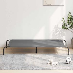 Cuccia per Cani Rialzata Grigia 150x90x20cm Tela Oxford/Acciaio