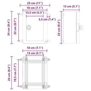 Armadietto di Controllo Grigio 18 x 13 x 24 cm Plastica 4106491