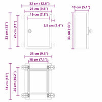 Armadietto di Controllo Grigio 25 x 13 x 33 cm Plastica ABS 4106494