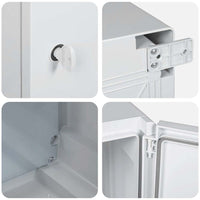 Armadietto di Controllo Grigio 30 x 16.5 x 35 cm Plastica 4106496