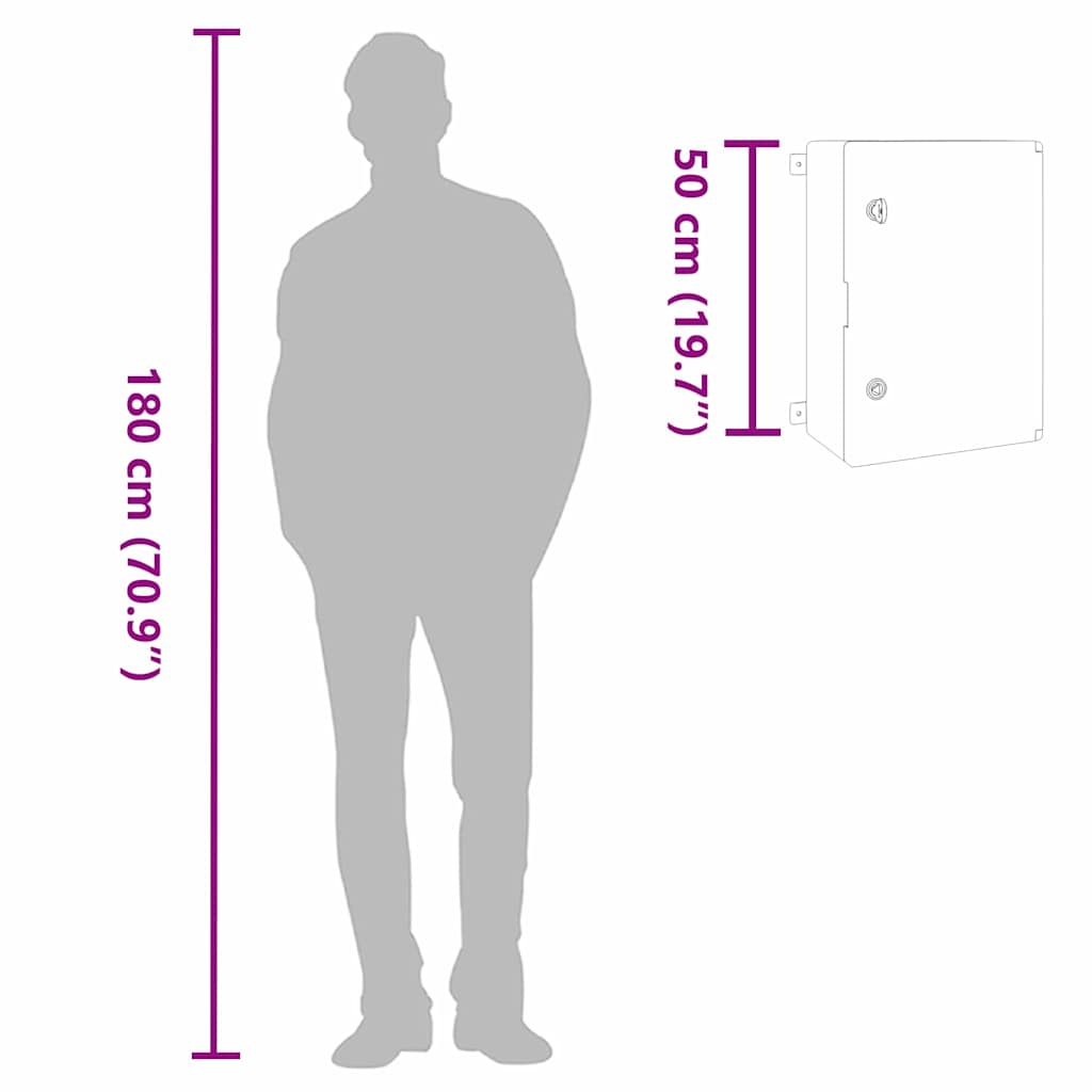 Armadio di Controllo  Impermeabile IP65 Grigio 35x19,5x50 cm Plastica ABS 4106499