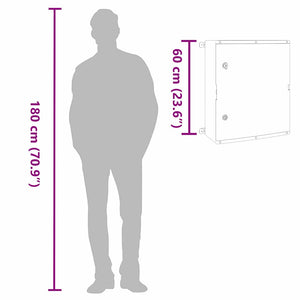 Armadio di Controllo  IP65 Impermeabile Grigio 50x23x60 cm Plastica ABS 4106503