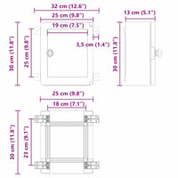 Armadietto di Controllo Grigio 25 x 13 x 30 cm Plastica 4106507