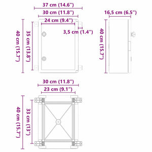 Armadio di controllo  IP65 impermeabile grigio 30x16.5x40 cm in plastica ABS 4106511