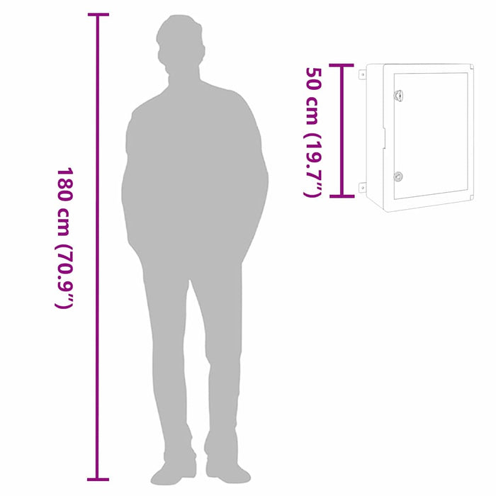 Armadio di Controllo  IP65 Impermeabile Grigio 40x17,5x50 cm Plastica ABS 4106514