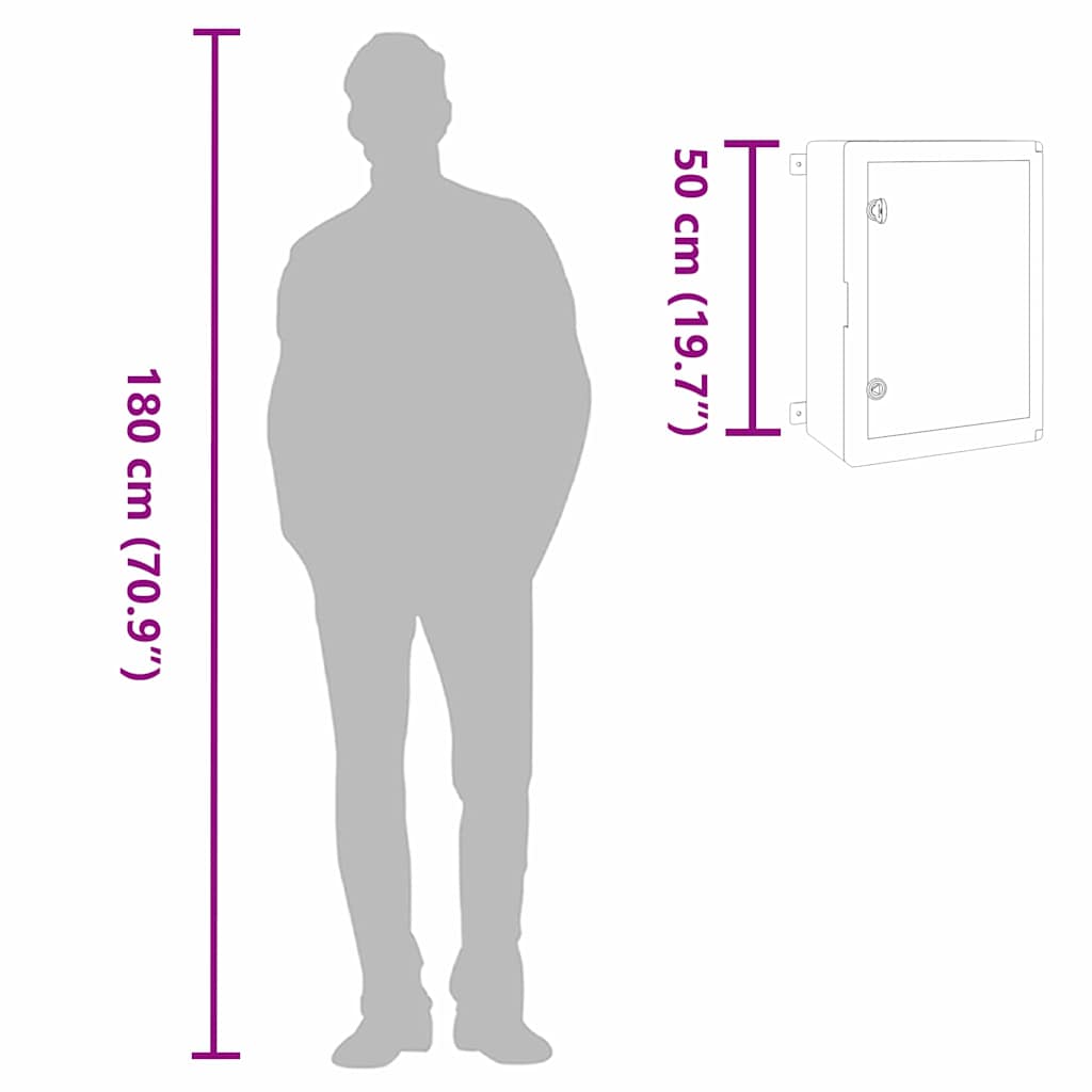 Armadio di Controllo IP65 Impermeabile Grigio 40x24,5x50 cm in Plastica ABS 4106515