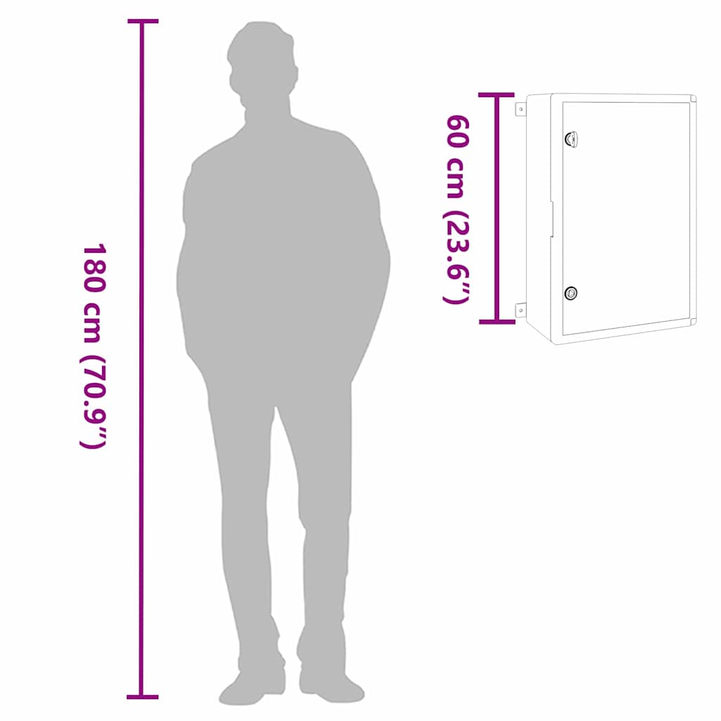 Armadio di Controllo IP65 Impermeabile Grigio 40x20x60 cm in Plastica ABS 4106516