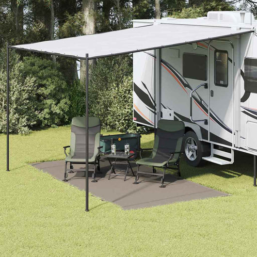 Tappeto da Tenda Grigio chiaro 200 x 400 cm Polietilene 42000187