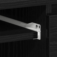 Scrivanie  2 pezzi in rovere nero 140x50x76 cm in legno ingegnerizzato 3329284