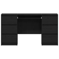 Scrivanie  2 pezzi in rovere nero 140x50x76 cm in legno ingegnerizzato 3329284
