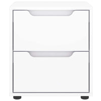 Comodino VISNES Bianco 45x40x50 cm in Legno Multistrato