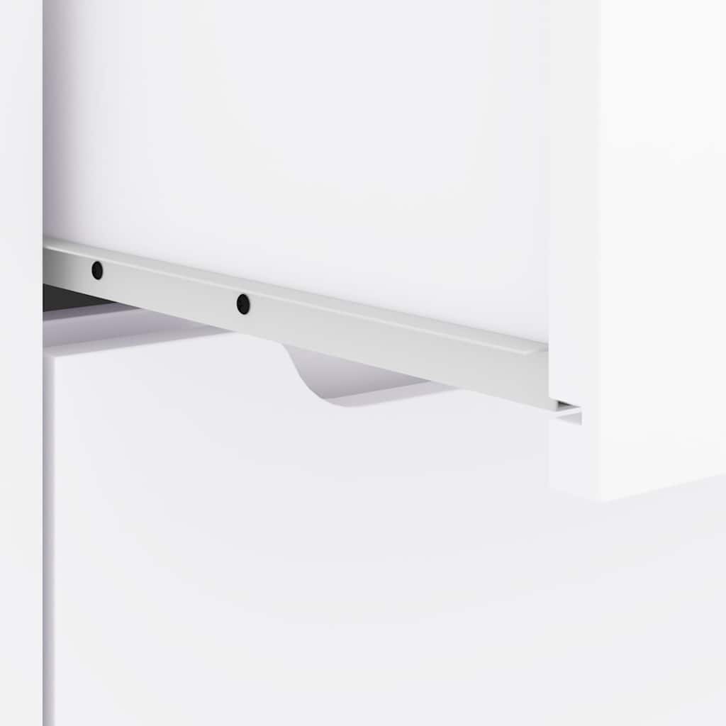 Comodino-Tavolino da notte VISNES Bianco 45x40x50 cm in Legno Multistrato