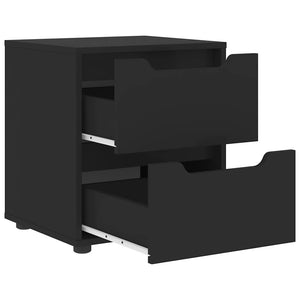 Comodino-Tavolino da notte VISNES Nero 45x40x50 cm in Legno Multistrato