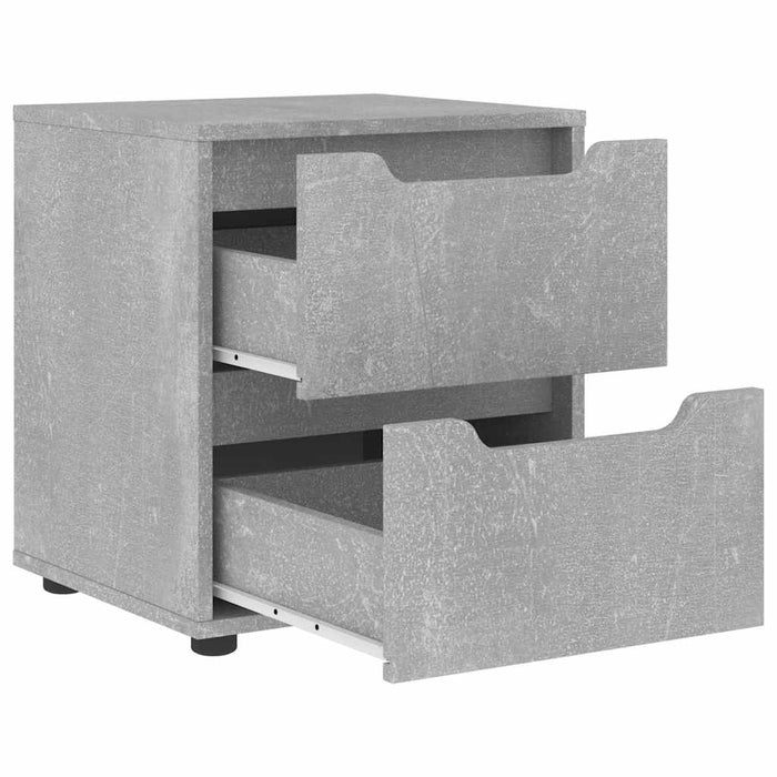 Comodino-Tavolino da notte VISNES Grigio Cemento 45x40x50 cm in Legno Multistrato