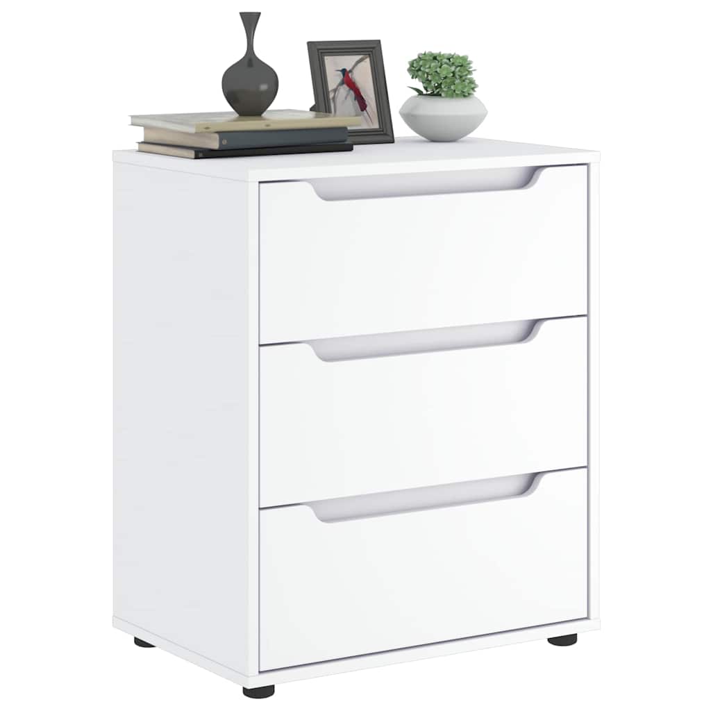 Credenza-Buffet-Armadio da cucina VISNES Bianca 60x40x73 cm in Legno Multistrato