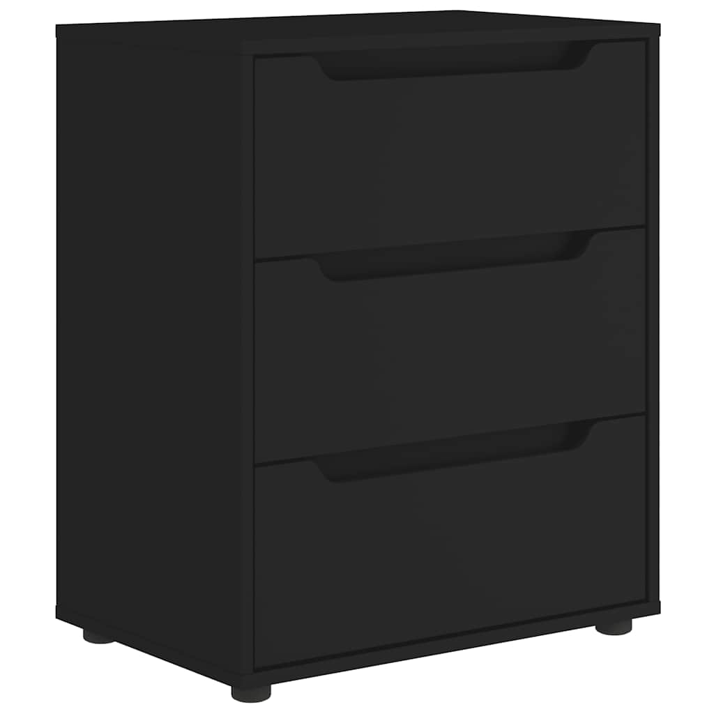 vidaXL Credenza VISNES Nera 60x40x73 cm in Legno Multistrato