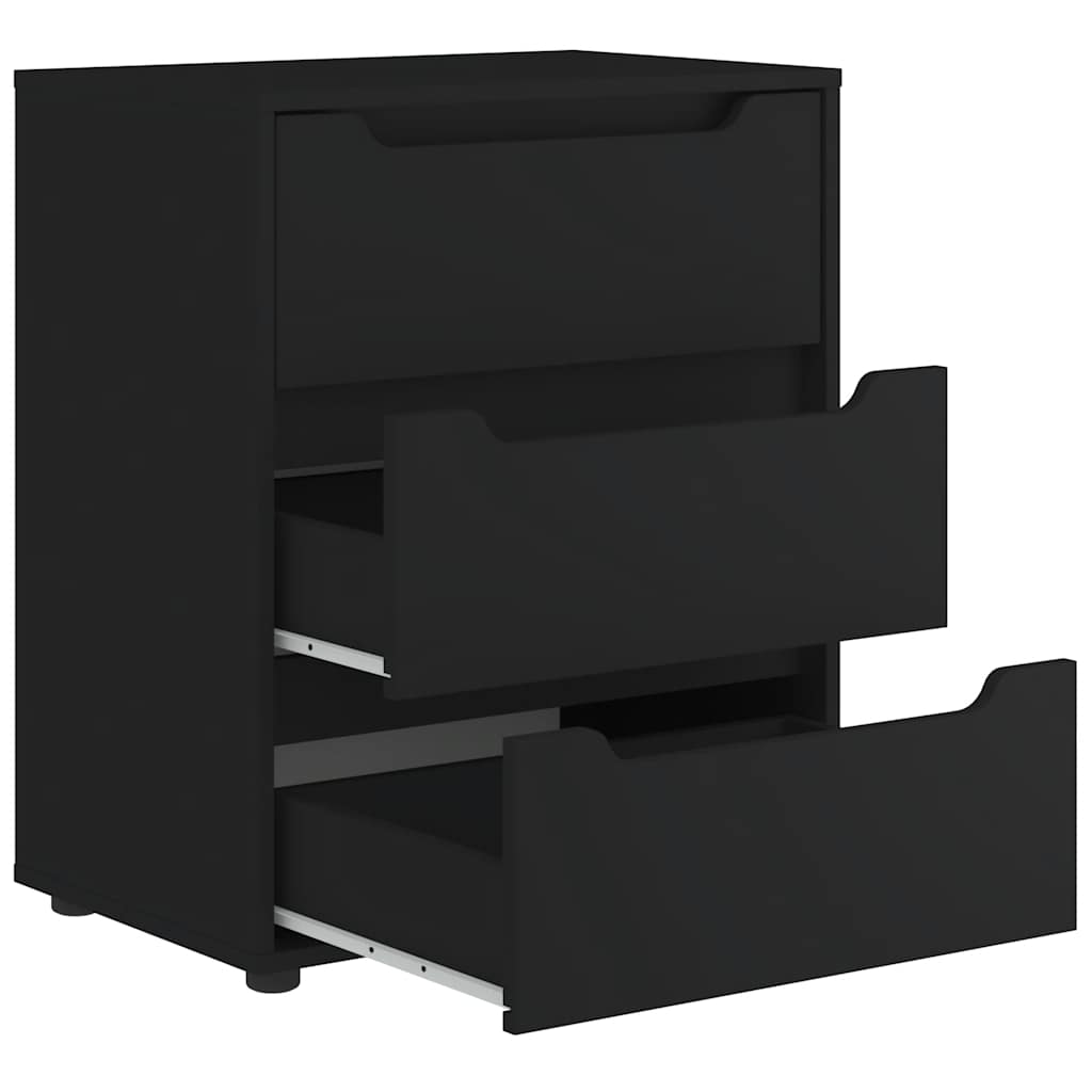 vidaXL Credenza VISNES Nera 60x40x73 cm in Legno Multistrato