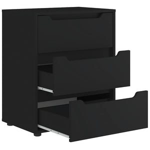 vidaXL Credenza VISNES Nera 60x40x73 cm in Legno Multistrato