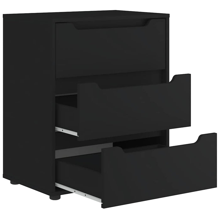 vidaXL Credenza VISNES Nera 60x40x73 cm in Legno Multistrato