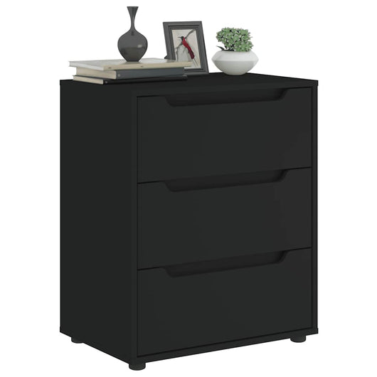 vidaXL Credenza VISNES Nera 60x40x73 cm in Legno Multistrato