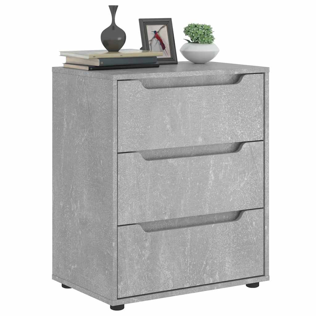 vidaXL Credenza VISNES Grigio Cemento 60x40x73 cm in Legno Multistrato