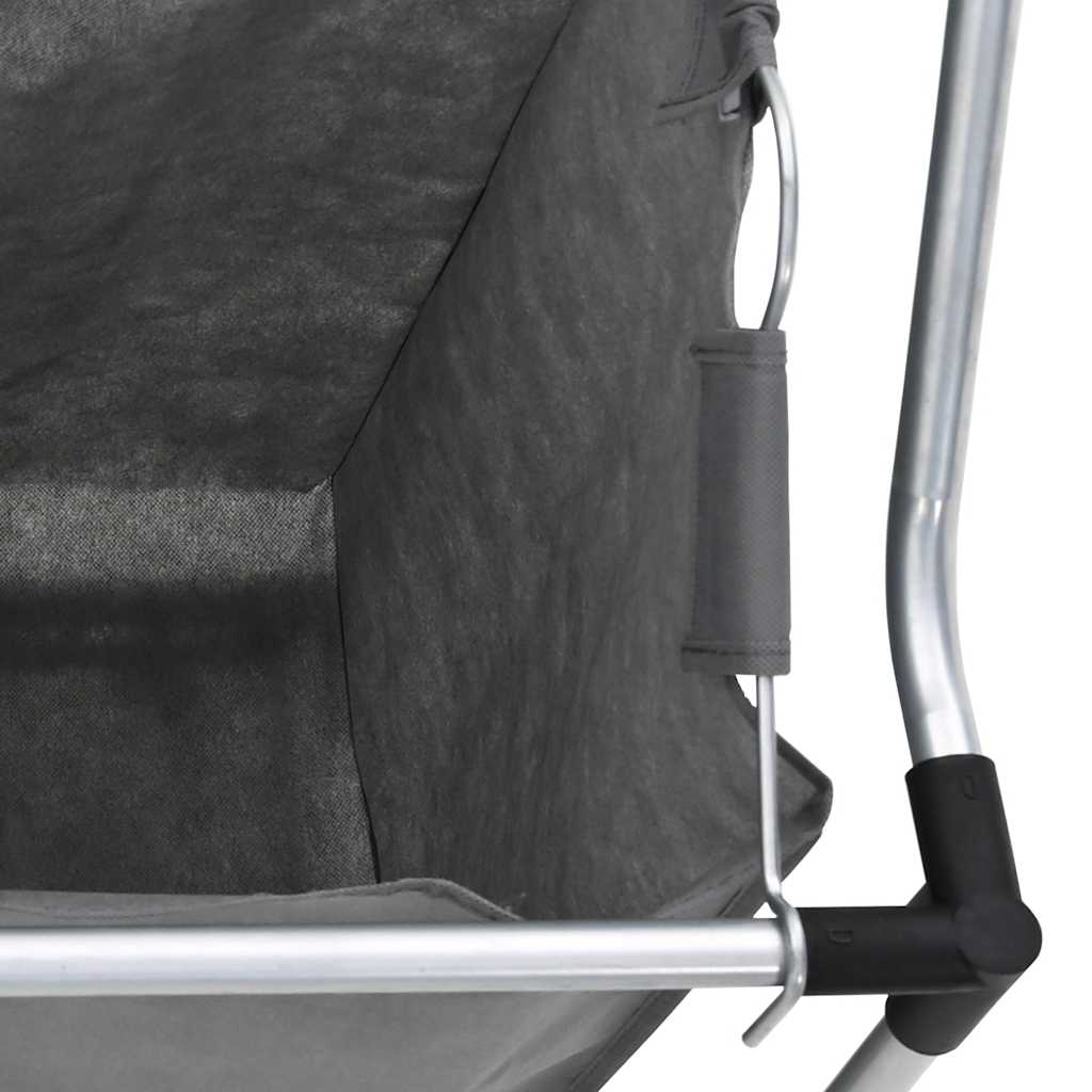 Cesto Portabiancheria con Ruote 3 Scomparti Grigio 42001899