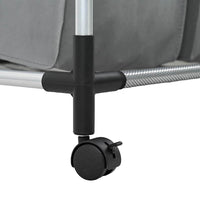 Cesto Portabiancheria con Ruote 4 Scomparti Grigio 42001900