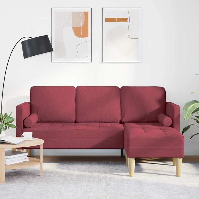 Set di divani Rosso vino 173 x 131 x 67 cm Tessuto 42001916