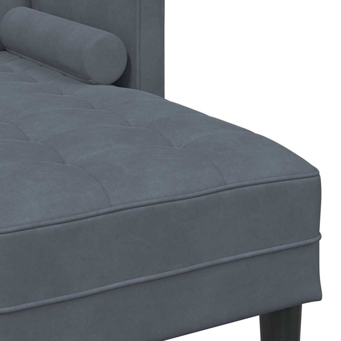 Set di divani Grigio scuro 173 x 131 x 67 cm Velluto 42001926