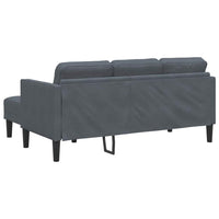 Set di divani Grigio scuro 173 x 131 x 67 cm Velluto 42001926