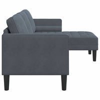 Set di divani Grigio scuro 173 x 131 x 67 cm Velluto 42001926