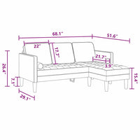 Set di divani Grigio scuro 173 x 131 x 67 cm Velluto 42001926