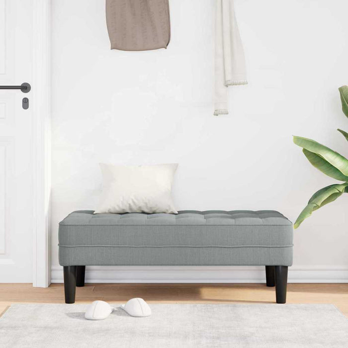 panchina Grigio chiaro 113 x 57 x 39 cm Tessuto 42001935