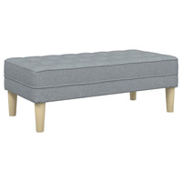 panchina Grigio chiaro 113 x 57 x 39 cm Tessuto 42001935