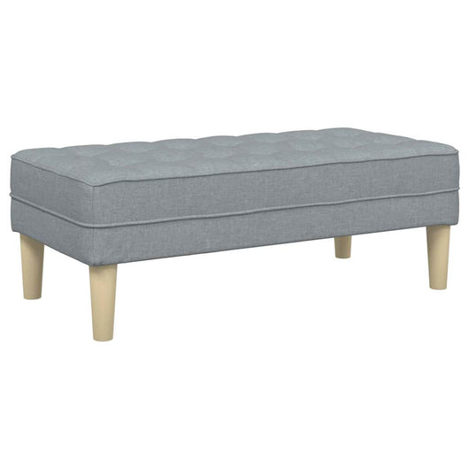 panchina Grigio chiaro 113 x 57 x 39 cm Tessuto 42001935