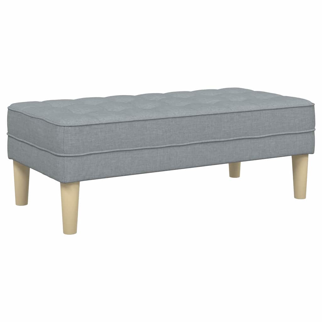 panchina Grigio chiaro 113 x 57 x 39 cm Tessuto 42001935