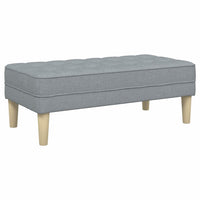 panchina Grigio chiaro 113 x 57 x 39 cm Tessuto 42001935
