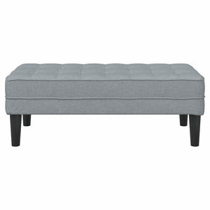 panchina Grigio chiaro 113 x 57 x 39 cm Tessuto 42001935