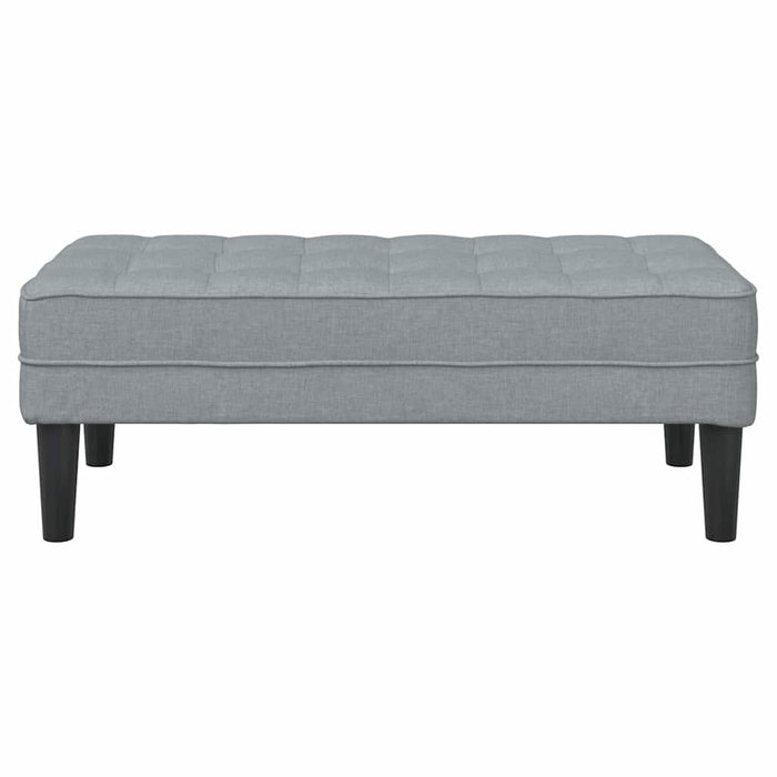 panchina Grigio chiaro 113 x 57 x 39 cm Tessuto 42001935