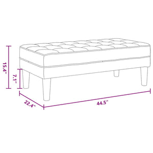 panchina Grigio chiaro 113 x 57 x 39 cm Tessuto 42001935